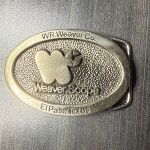 WR Weaver Co. Weaver Scope Belt Buckle German Silver‎ El Paso Texas